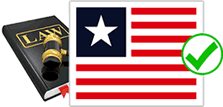 Lawbook With USA Flag
